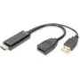 DIGITUS 4K HDMI to DisplayPort Adapter - 0.2m - Black