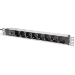 DIGITUS 8-Outlet 1U PDU - IEC C14 input - 8x C13 outlets