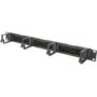 DIGITUS Cable Management Panel 1U 19 inch with Brush Entries - Black, Steel