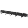 DIGITUS Cable Management Panel 1U 5x Rings 40x60 mm Black