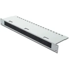 DIGITUS Cable Management Panel 1U Grey for 24 with Brush Strips -