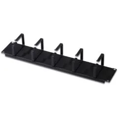 Digitus Cable Management Panel 2U, 5 Rings - Black, 483 mm (19) Wide Rack