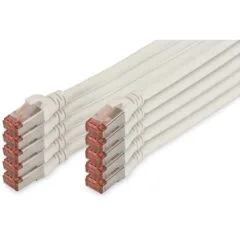 Digitus CAT 6 S FTP Patch Cable - 0.5 m, White, 10 pcs