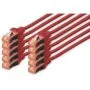 DIGITUS CAT 6 S FTP Patchkabel - 0.25 m - Red - 10 pcs
