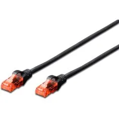 DIGITUS CAT 6 U/UTP Patch Cable - LSZH - 0.25 m - Black