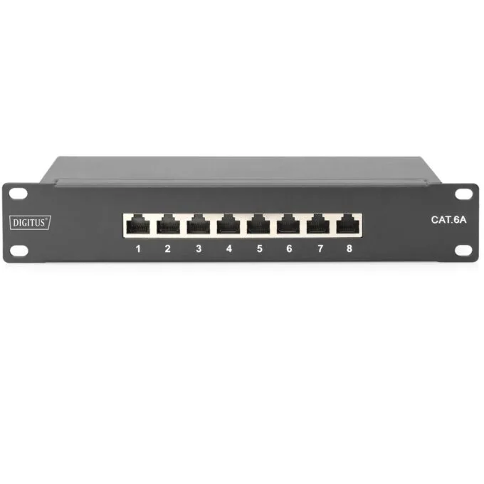 DIGITUS CAT 6A Patch Panel - Shielded - Black - 19-inch Rack-Mount — image 2