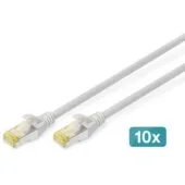 DIGITUS CAT 6A S/FTP Patch Cable - 0.25 m - Gray