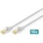 DIGITUS CAT 6A S/FTP Patch Cable - 0.25 m - Gray