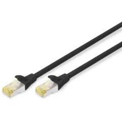 DIGITUS CAT 6A S/FTP Patch Cable - 1 m - Black