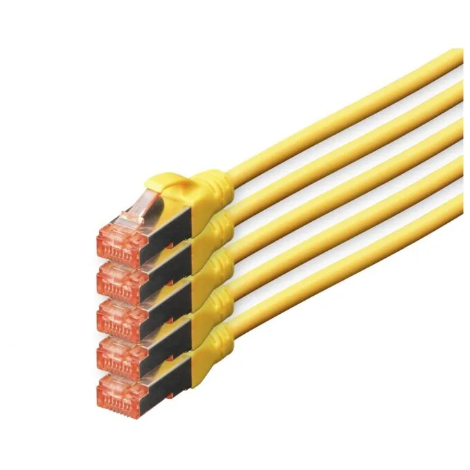 DIGITUS CAT6 S/FTP Patch Cable - 10 m - 5 Pack - Yellow — image 1