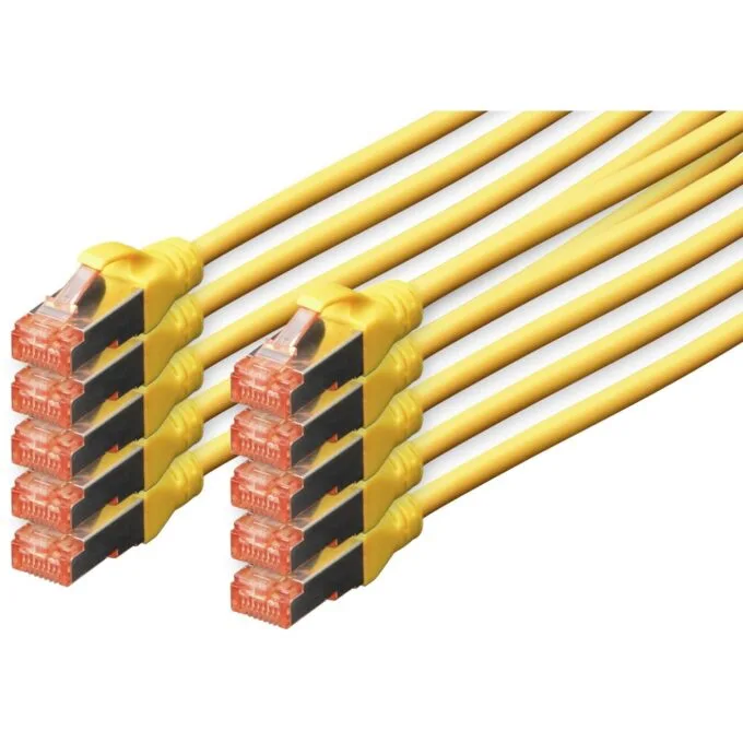 DIGITUS CAT6 S/FTP Patch Cable - 10 Pack - Yellow - 3 m — image 1