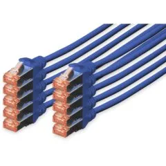 Digitus CAT6 S/FTP Patch Cable - Blue, 0.25 m, 10 pcs