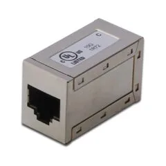 Digitus Cat6 Shielded Modular Coupler - RJ45 Female-Female, Nickel Metal Housing