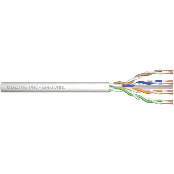 DIGITUS Cat6 U/UTP Patch Cable - 305 m - Grey, AWG26, Solid Copper, LSZH Jacket — image 1