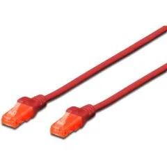 DIGITUS CAT6 U/UTP Patchkabel - 0.25 m - Red, Cat6, U/UTP, LSZH