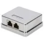 DIGITUS Cat6a 2x Keystone Shielded Surface Mount Box - Shielded enclosure, 2 Keystone slots