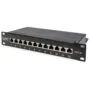 DIGITUS Cat.6A Patch Panel Shielded, 12-Port, Black - Characteristics