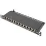 DIGITUS Cat.6A Shielded Slim Patch Panel - 0.5U - 12-Port