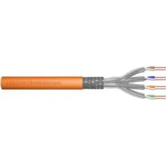DIGITUS CAT.7 S/FTP Installation Cable - Orange, LSZH jacket, 100 m, 1200 MHz