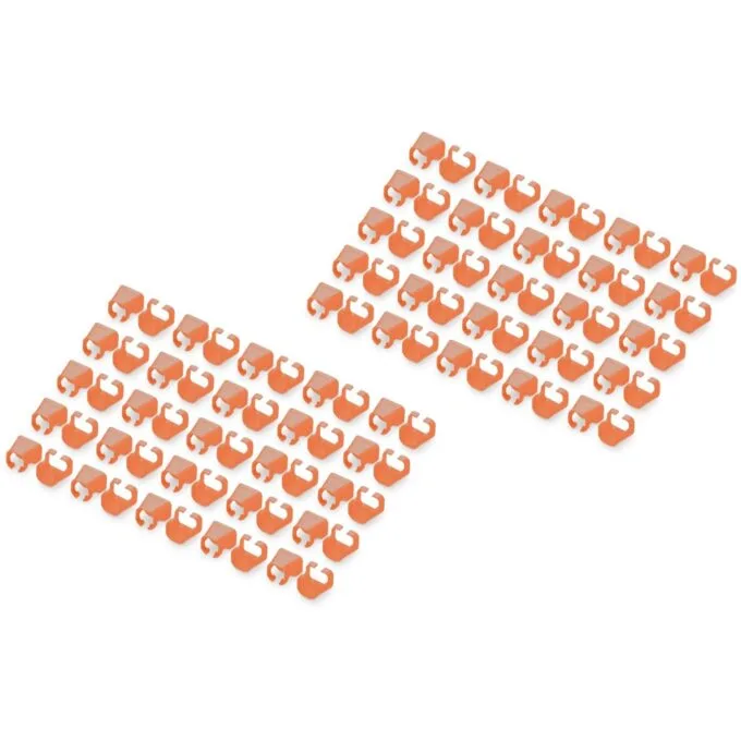 Digitus Color Coding Clips for Patch Cables - Orange - 100 pcs — image 1