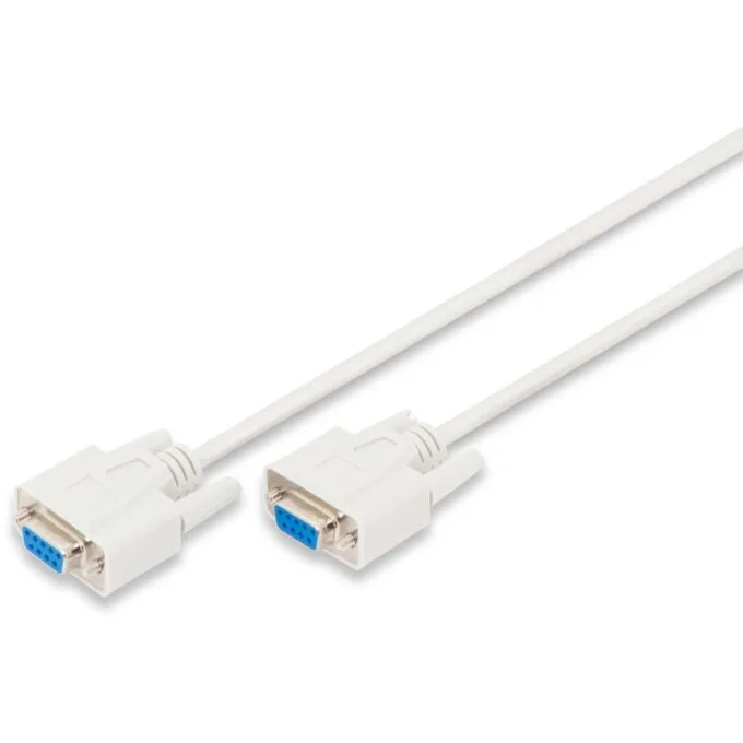 DIGITUS Connection Cable D-Sub9 to D-Sub9 - Beige 2.0m — image 1