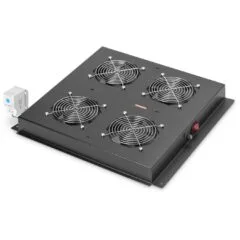 DIGITUS Dachlüftereinheit Unique Dynamic 4 Lüfter schw. - Rack cabinet roof fan unit - Black for 19" rack cabinets