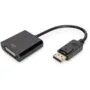 DIGITUS DisplayPort Adapter - DPort - DisplayPort to DVI-I Adapter, Black, 0.15 m