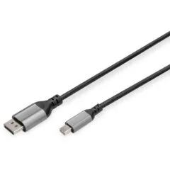 DIGITUS DisplayPort Cable Mini DP to DP 8K 2m - Black