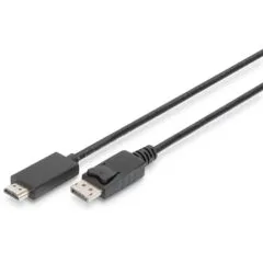 DIGITUS DisplayPort to HDMI Cable - DPort - 8K, 1 m, HDMI 2.1 Ultra High Speed