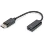 DIGITUS DisplayPortKabel - DPort - Black, 0.15 m, DP male to HDMI Type A female, DP 1.1a