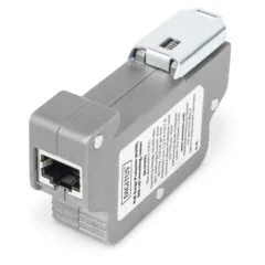 Digitus DN-95421 PoE Surge Protector (RJ45) DIN Rail Mount - DN-95421 - Grey, Zinc, IP40