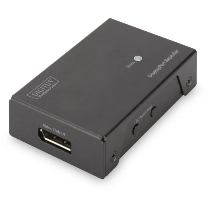 Digitus DP-Repeater DisplayPort Extender - Black - Up to 20 m FullHD, up to 13 m 4K — image 1