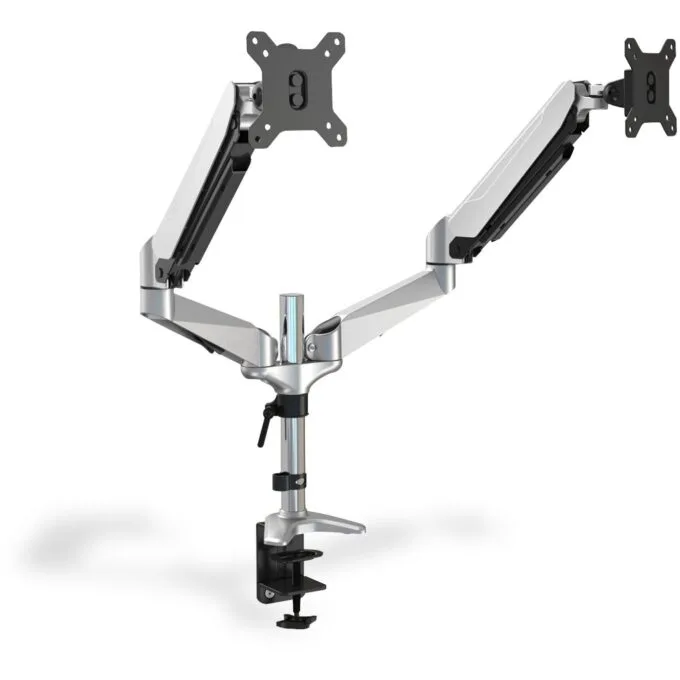 DIGITUS Dual Monitor Desk Mount for 2 Monitors up to 81 cm (32"), 8 kg - DA-90353 - Black & Silver — image 1