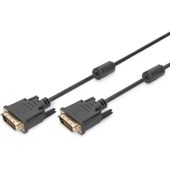 DIGITUS DVI-D-Kabel DVI(24+1) - to DVI(24+1) St St 3.00m schw - Black — image 1