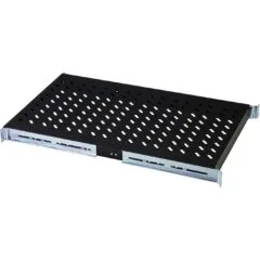 DIGITUS Fachboden 1HE 44x483x737mm bis 100KG Black - 1U shelf, 483 mm W x 720 mm D