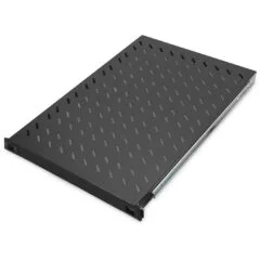 DIGITUS Fachboden 1HE Extendible Shelf - Black, 30x483x720mm