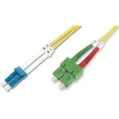 DIGITUS Fiber Optic PatchK SC APC to LC PC OS2 2m - Yellow