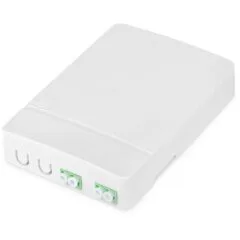 DIGITUS FTTH enclosure with 2 x LC APC couplings - Compact wall-mount fiber housing
