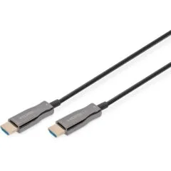 DIGITUS HDMI AOC Hybrid Fiber Optic Cable - Black, 10 m, HDMI 2.0b, 4K UHD