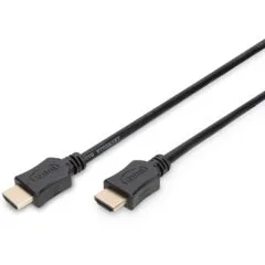 Digitus HDMI Cable A to A Ethernet, 4K, 3 m, Black, Gold-plated