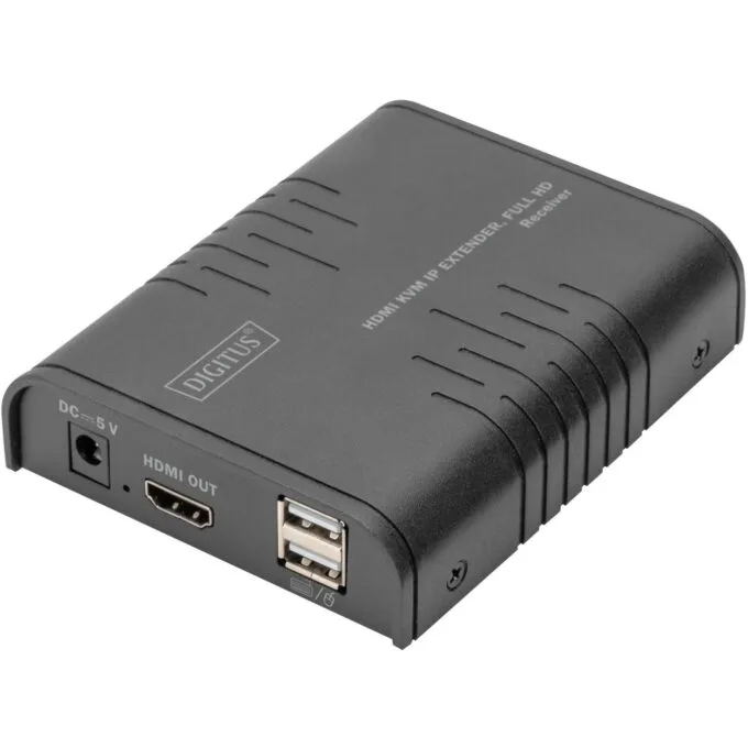 DIGITUS HDMI KVM IP Extender Receiver - Full HD, 1.2m Cable — image 1