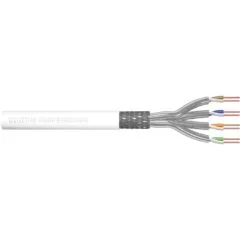 DIGITUS Installation Cable SFTP Cat7 305m Box - White, AWG26