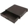 DIGITUS Keyboard Drawer - 2U - 483 mm Wide, Black, Lockable
