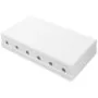 DIGITUS Keystone Jack 6-Port Housing - White Surface-Mount Box