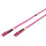 DIGITUS LC-LC Patch Cable - 7 m - OM4 Multimode Duplex, Violet