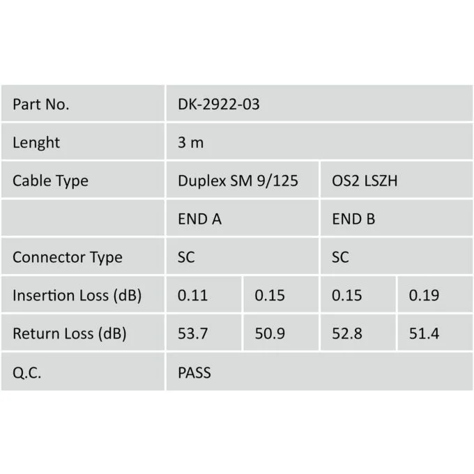 DIGITUS LWL Patch Cable SC to SC - 3.00 m - OS2 Singlemode Duplex — image 5