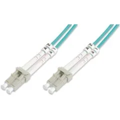 DIGITUS LWL Patchkabel LC to LC - 20 m OM3 Multimode Duplex Aqua