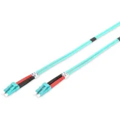 DIGITUS LWL Patchkabel LC to LC - OM3 Multimode, 5 m, Aqua