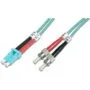 DIGITUS LWL Patchkabel LC to ST 3.00m Multimode Duplex OM3 - Aqua