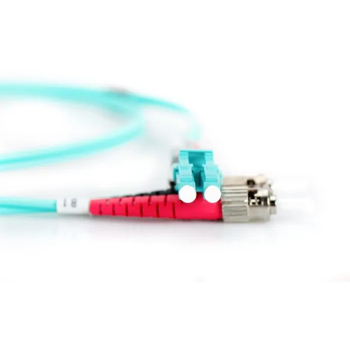 DIGITUS LWL Patchkabel LC to ST - OM3 Multimode Duplex 2m Aqua — image 2